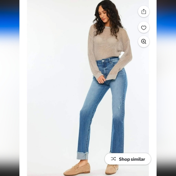 KanCan Light Blue Straight Leg Jeans - Picture 3 of 9